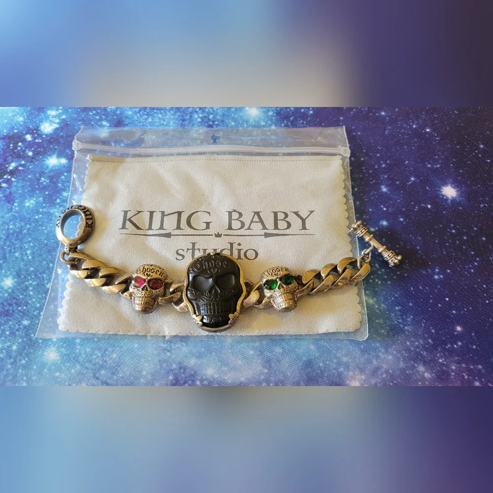 King Baby Studio Skull Bracelet - Picture 2 of 13